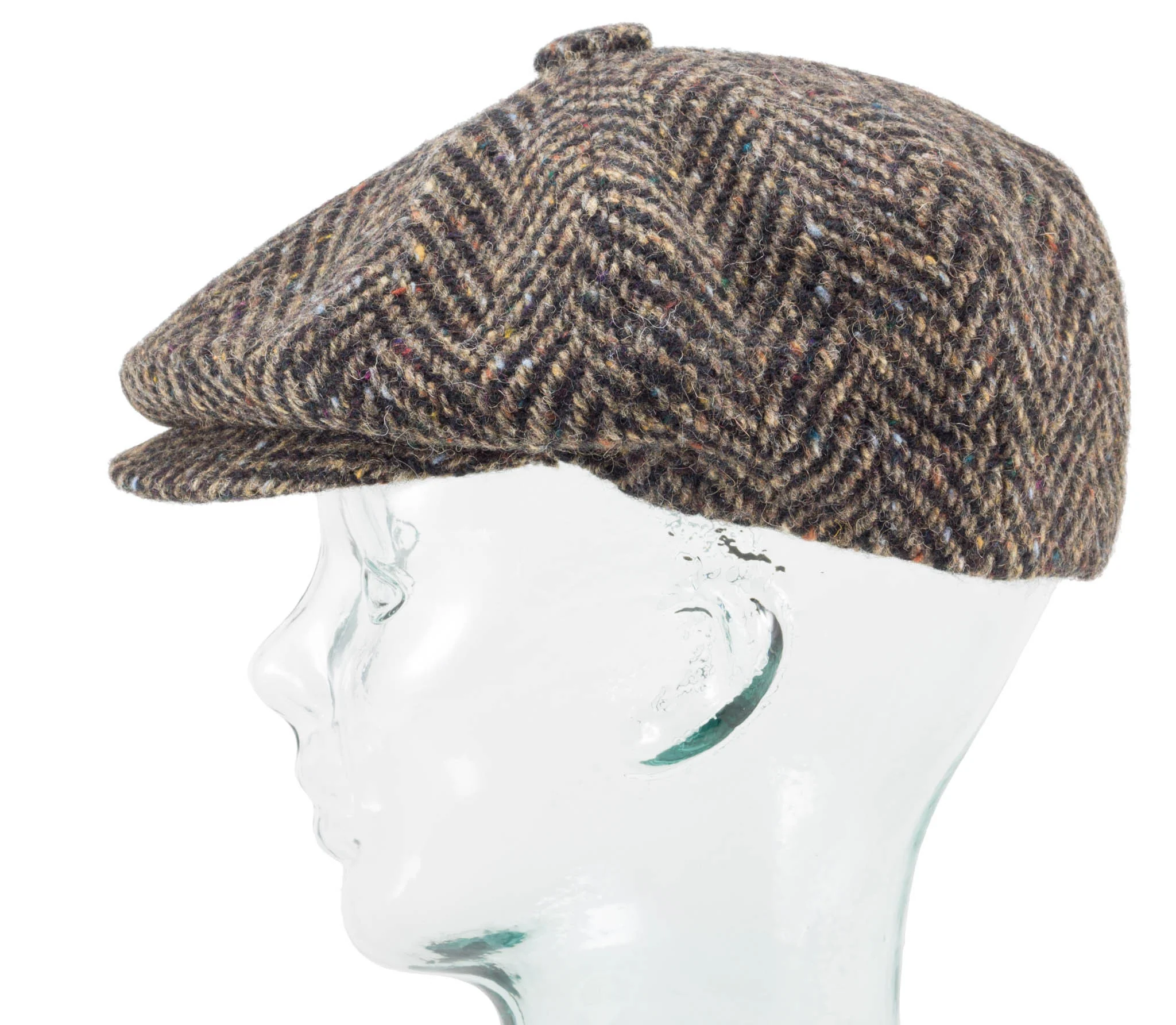 Herringbone Tweed - Fitted Newsboy Cap by Jonathan Richard - Image 11