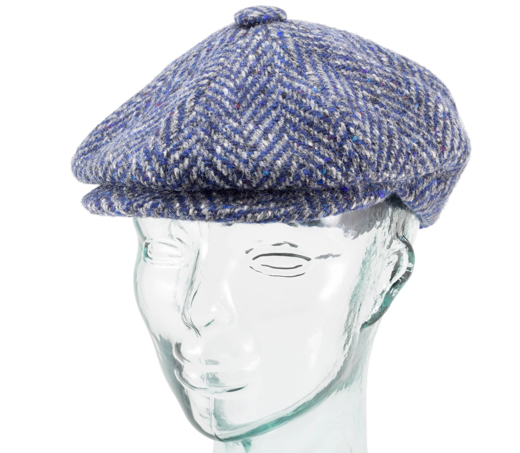 Herringbone Tweed - Fitted Newsboy Cap by Jonathan Richard - Image 4