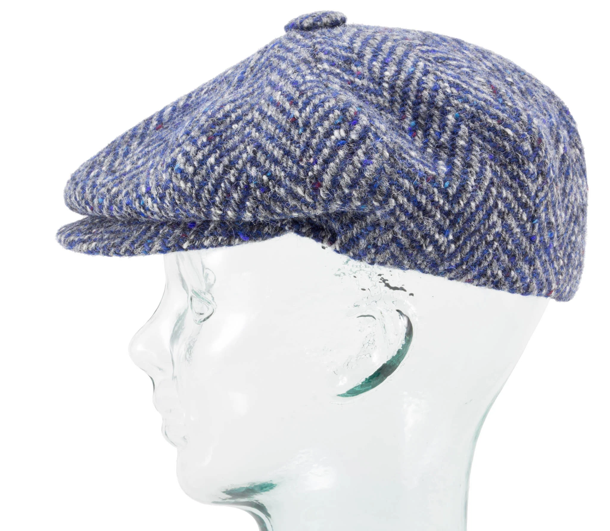 Herringbone Tweed - Fitted Newsboy Cap by Jonathan Richard - Image 5