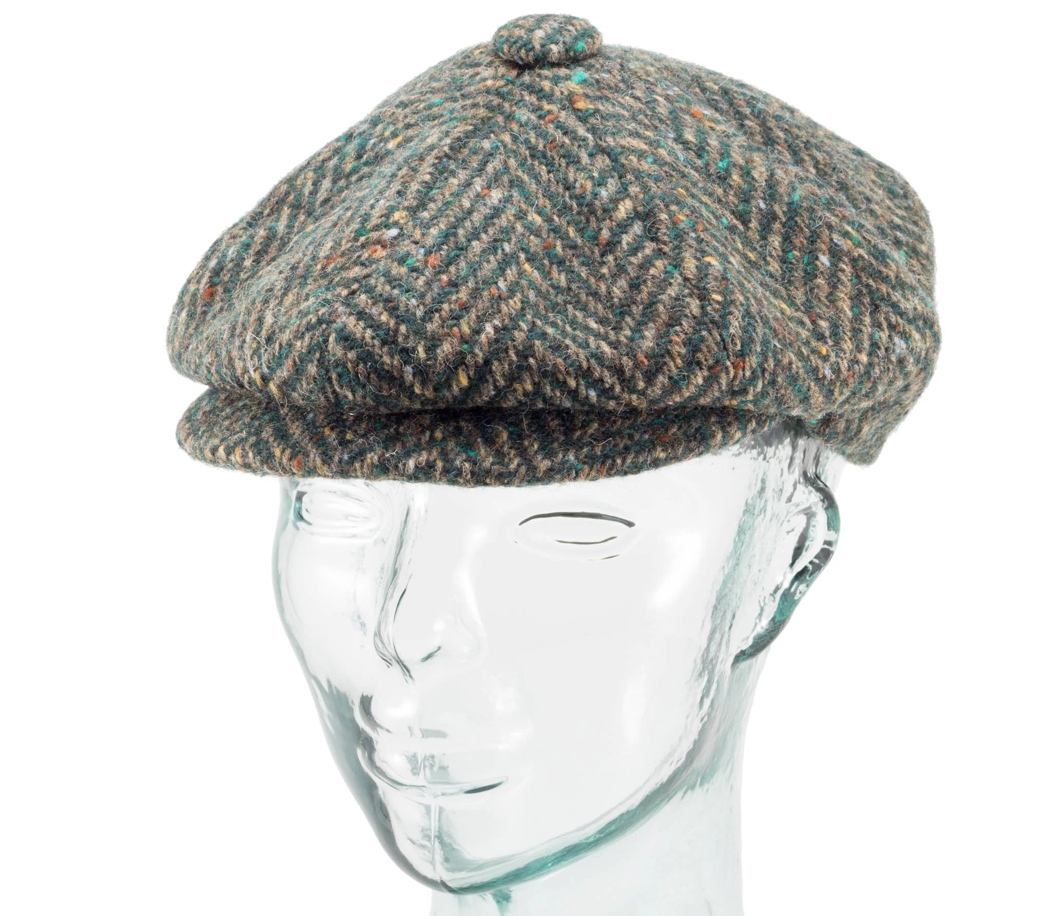 Herringbone Tweed - Fitted Newsboy Cap by Jonathan Richard - Image 7