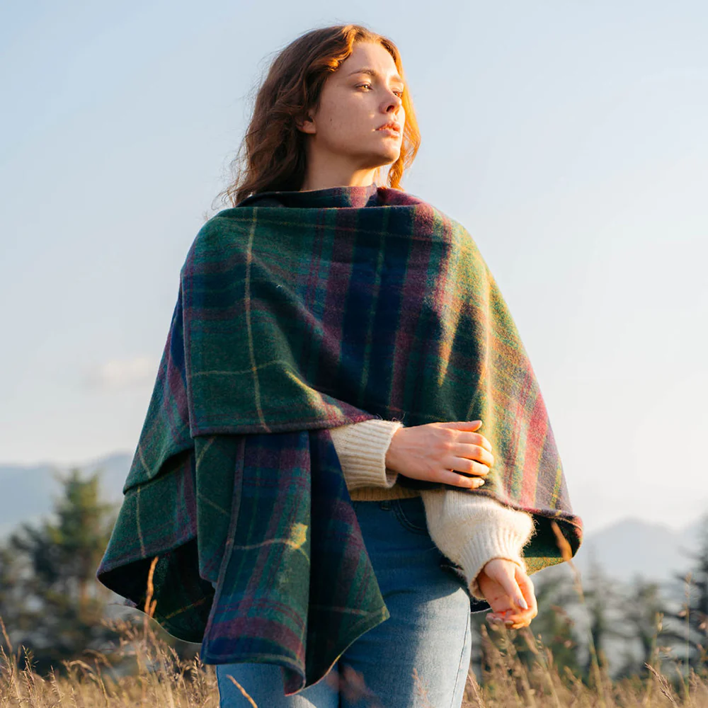 Plaid Shawl Cape - Image 11