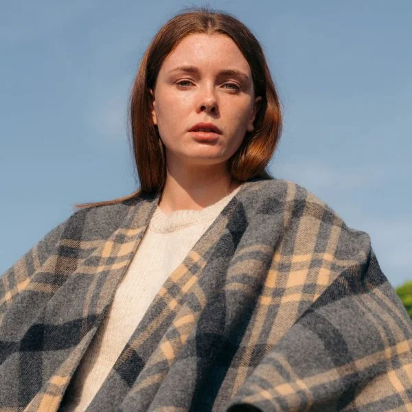 Plaid Shawl Cape - Image 4