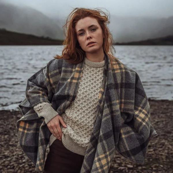 Plaid Shawl Cape - Image 6