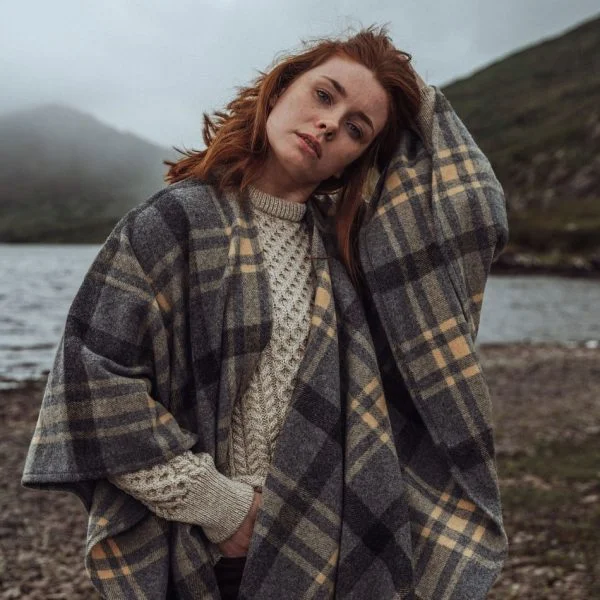 Plaid Shawl Cape - Image 7