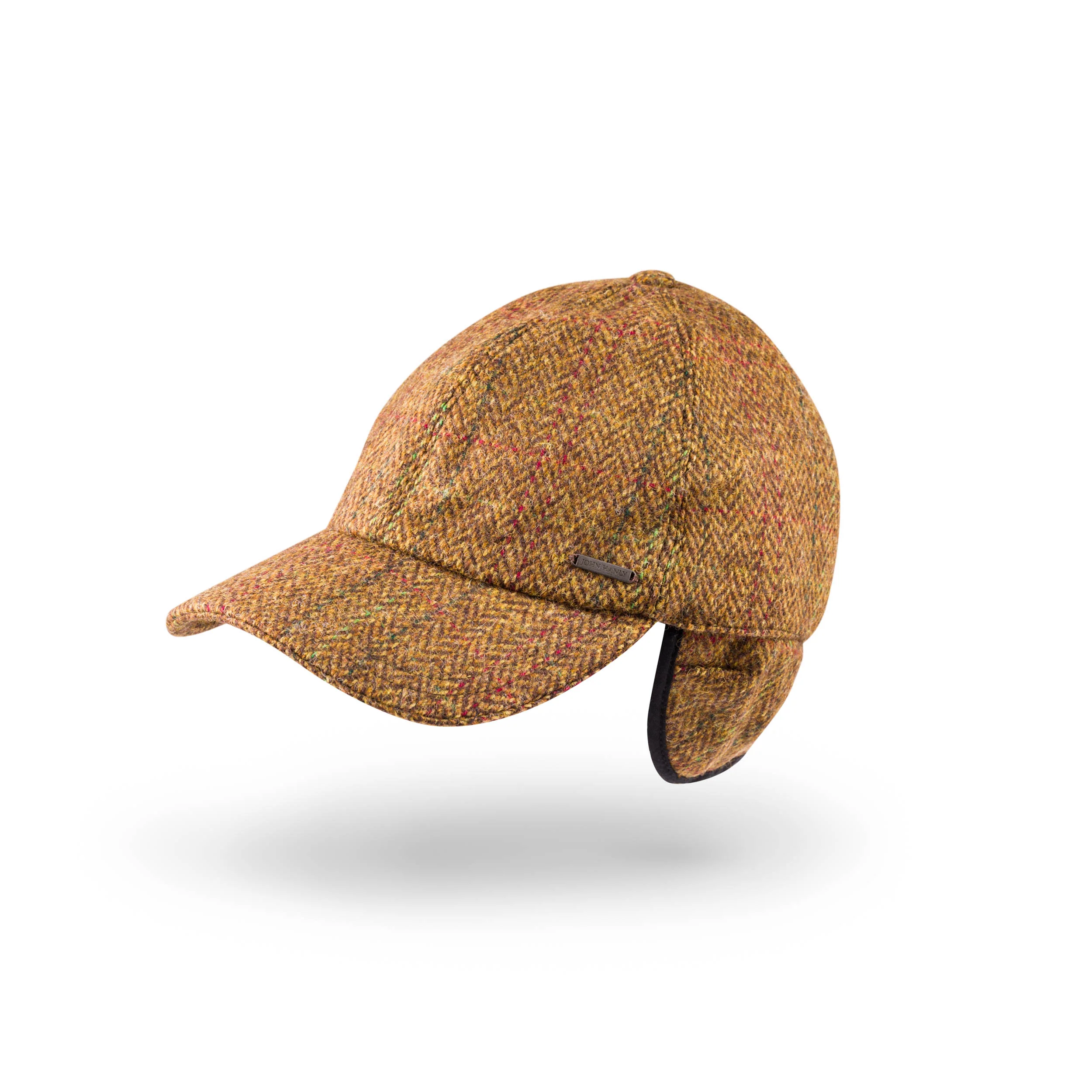 Tweed Baseball Style Cap with Earflaps - Image 10