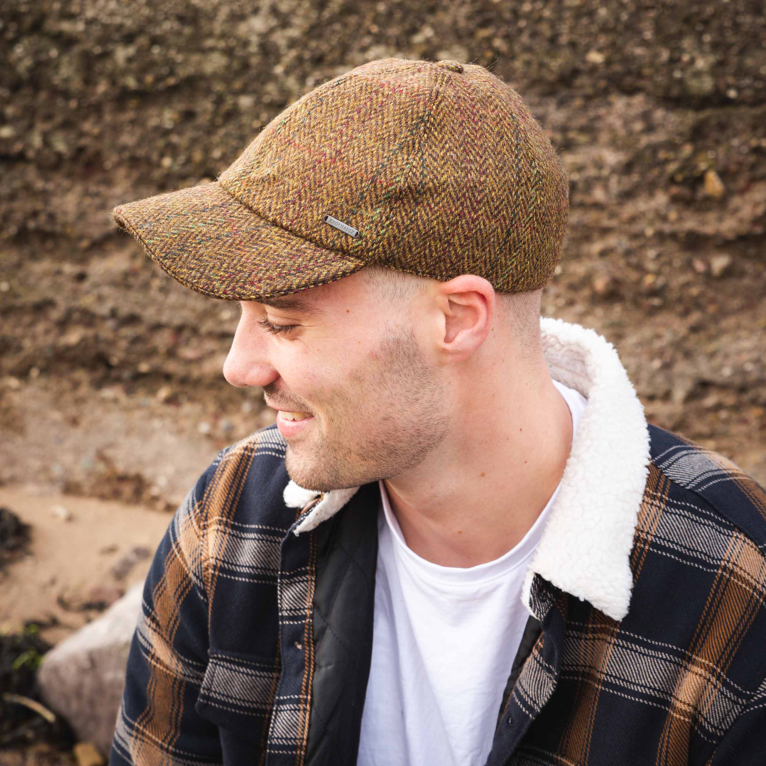 Tweed Baseball Style Cap with Earflaps - Image 12
