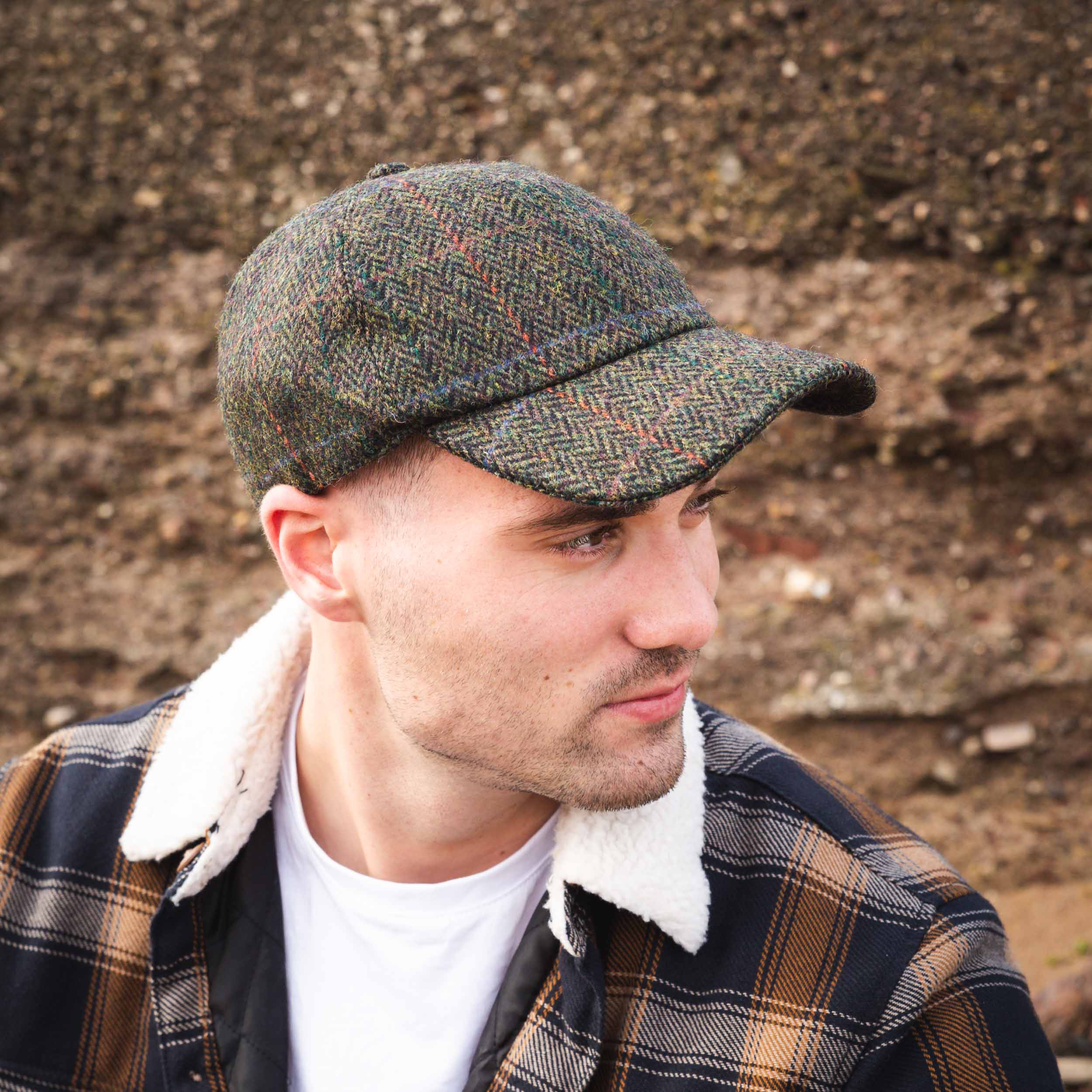 Tweed Baseball Style Cap with Earflaps - Image 18