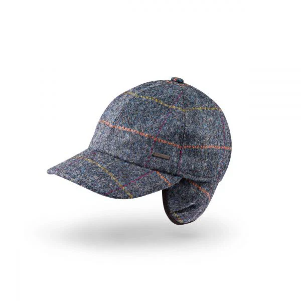 Tweed Baseball Style Cap with Earflaps - Image 25