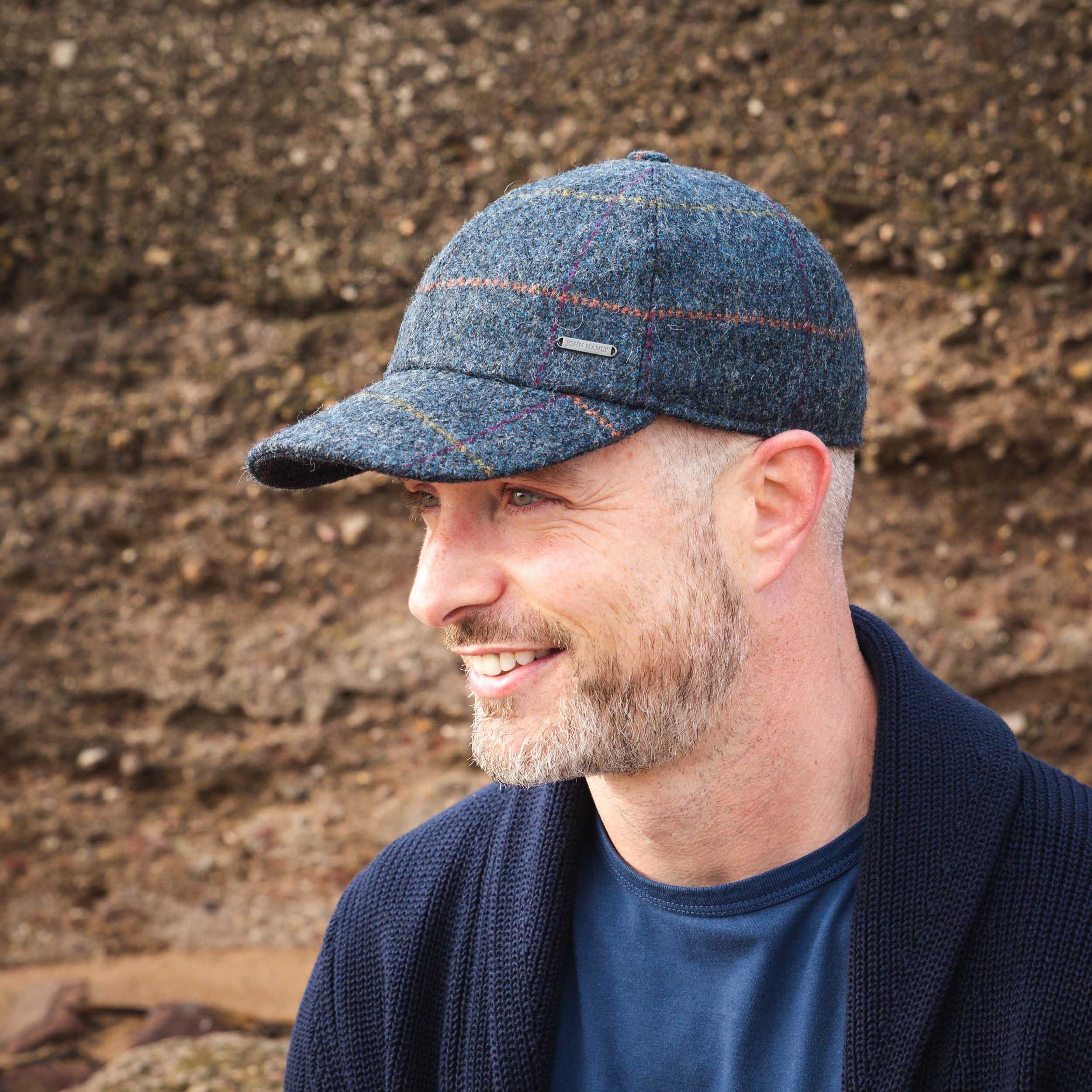 Tweed Baseball Style Cap with Earflaps - Image 27