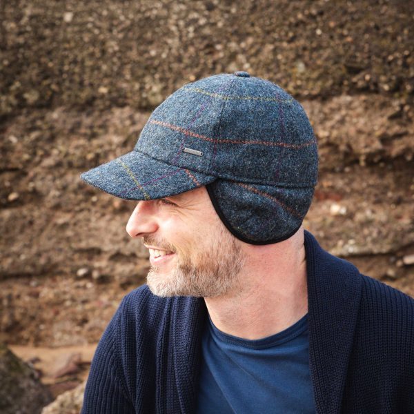 Tweed Baseball Style Cap with Earflaps - Image 28