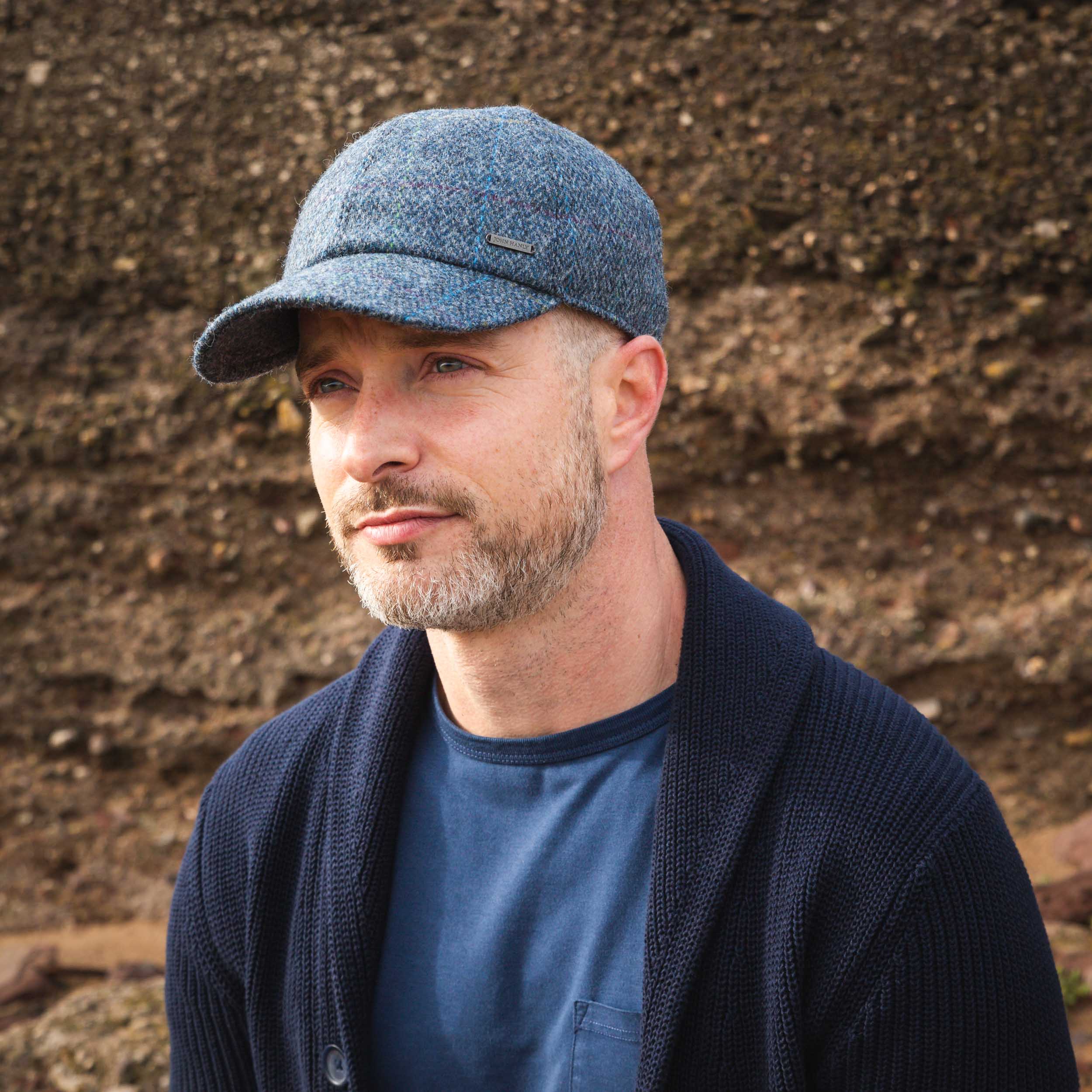 Tweed Baseball Style Cap with Earflaps - Image 31