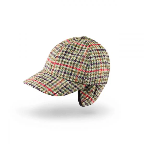 Tweed Baseball Style Cap with Earflaps - Image 35