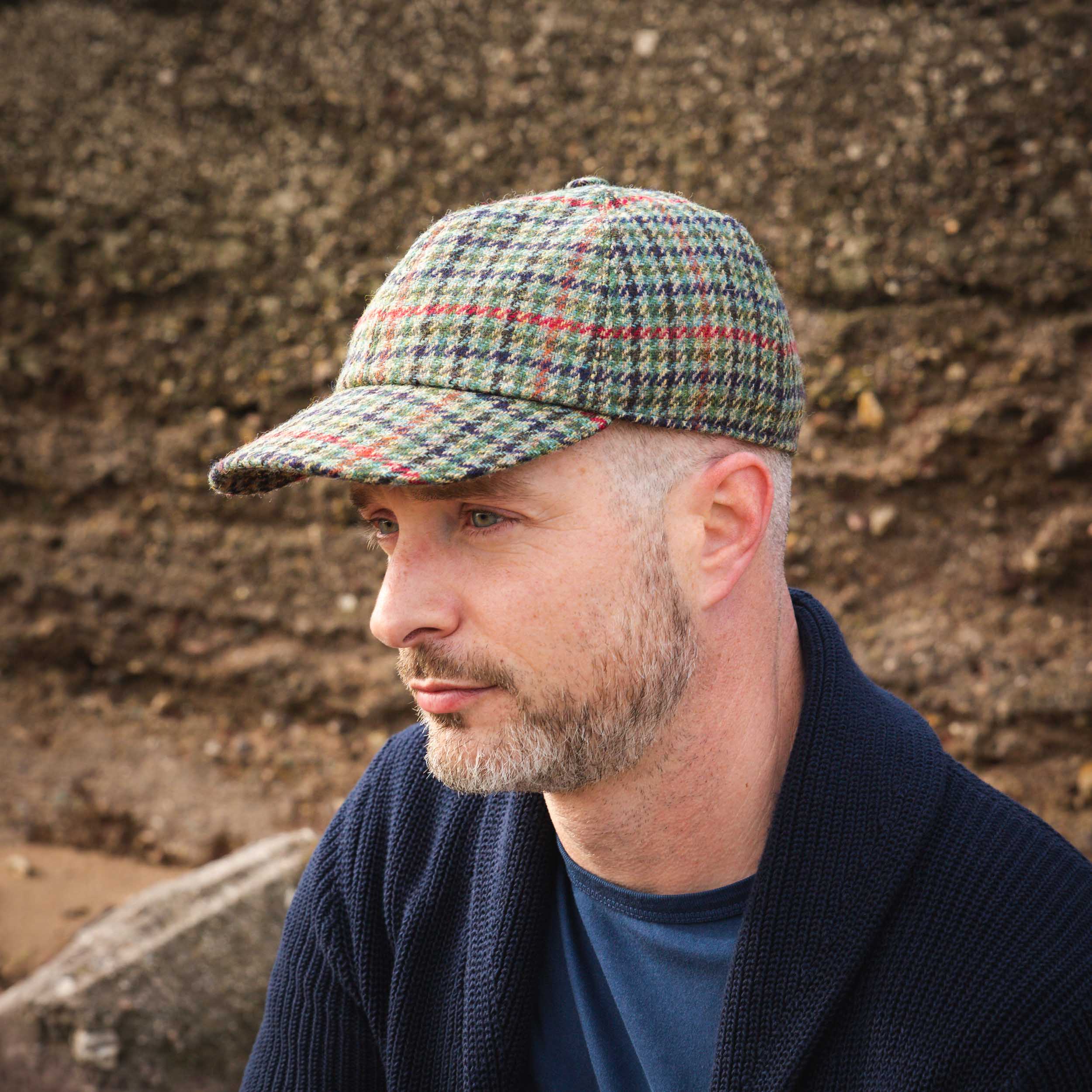 Tweed Baseball Style Cap with Earflaps - Image 37