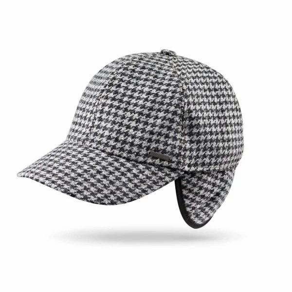 Tweed Baseball Style Cap with Earflaps - Image 40