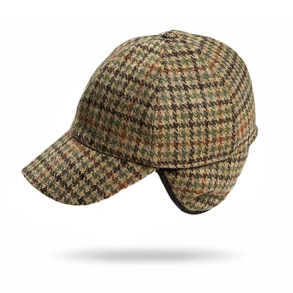 Tweed Baseball Style Cap with Earflaps - Image 45