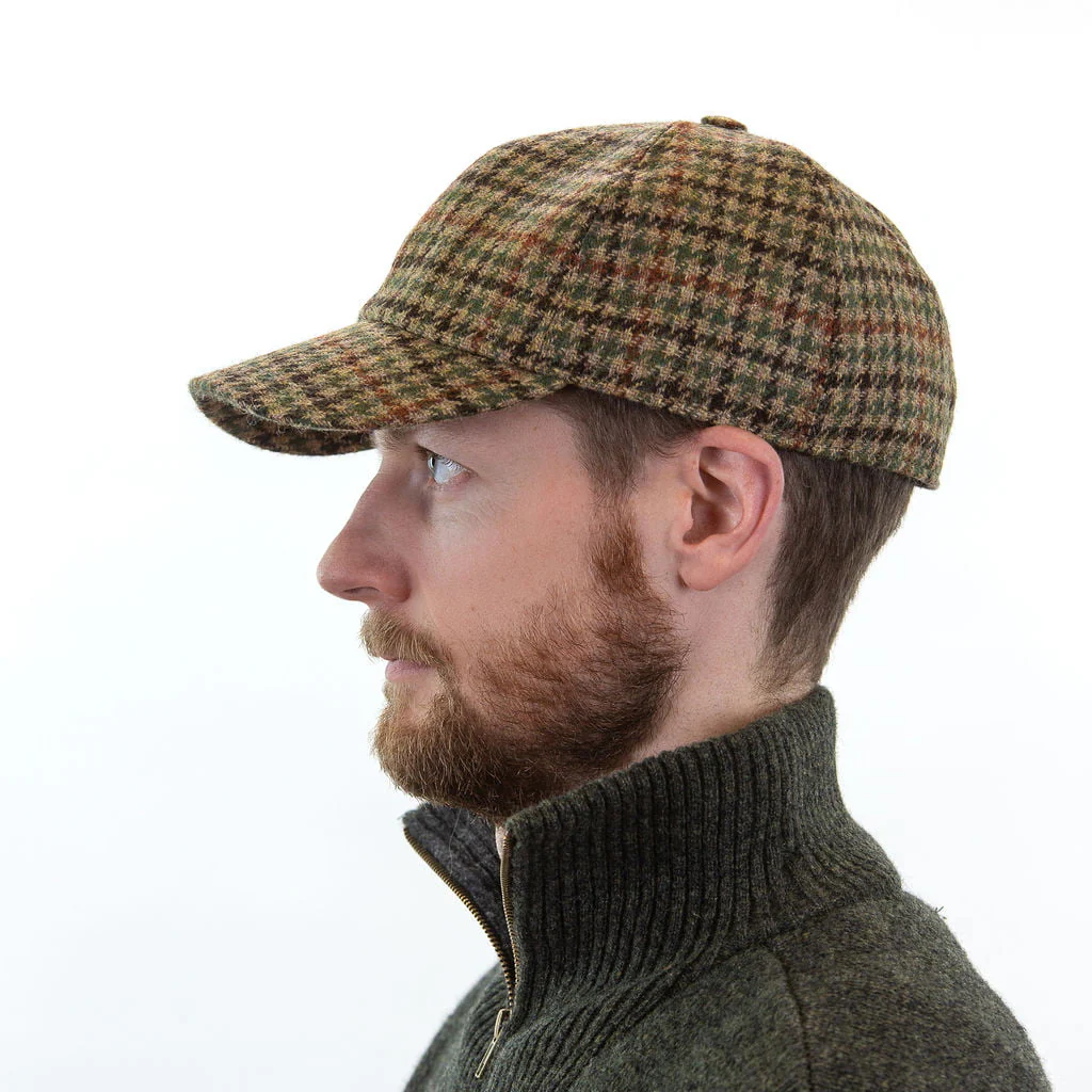 Tweed Baseball Style Cap with Earflaps - Image 46