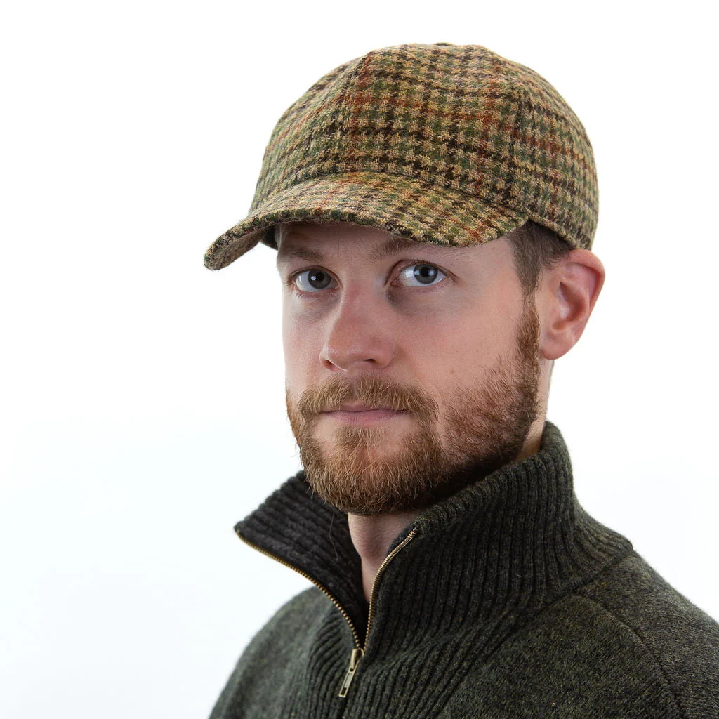 Tweed Baseball Style Cap with Earflaps - Image 47