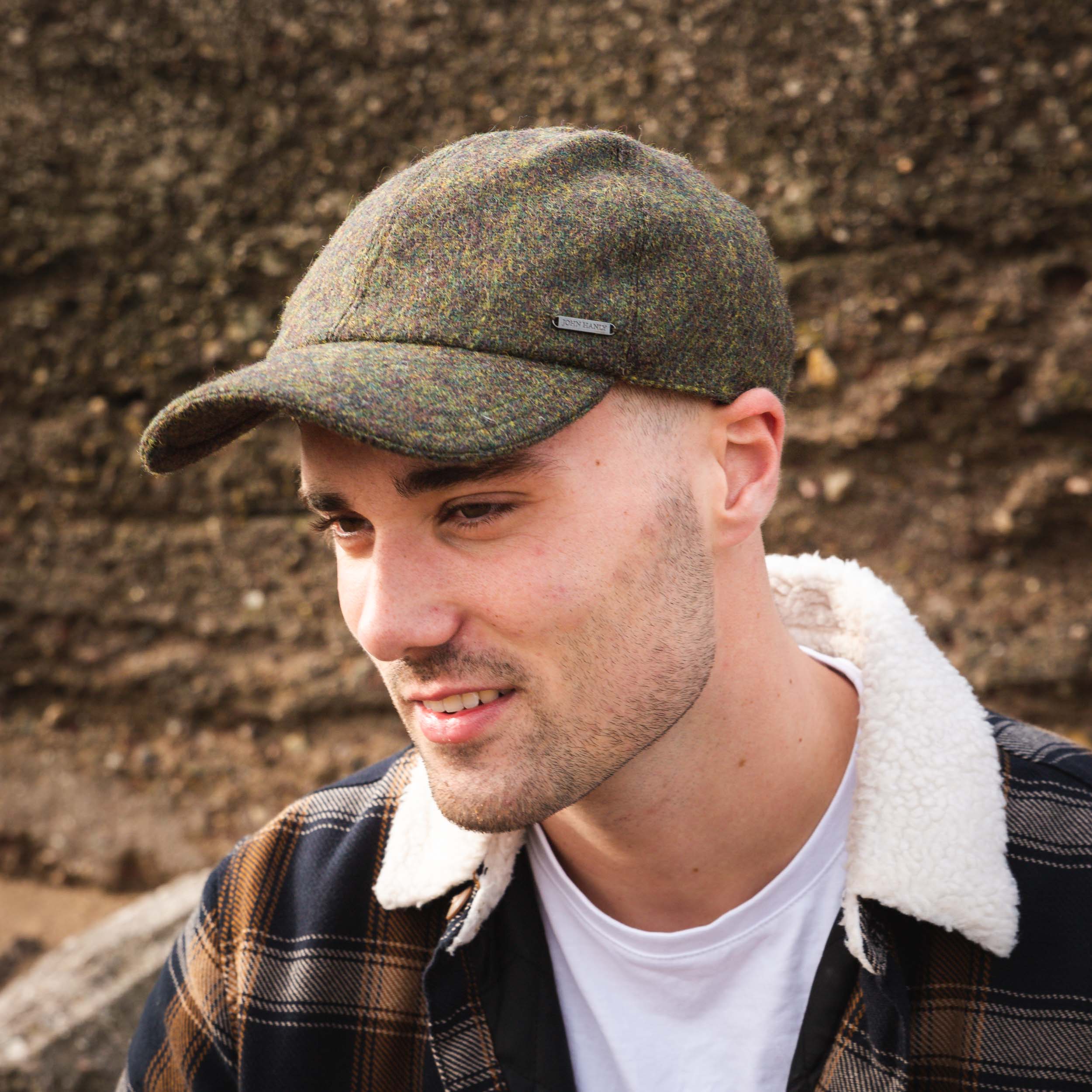 Tweed Baseball Style Cap with Earflaps - Image 8
