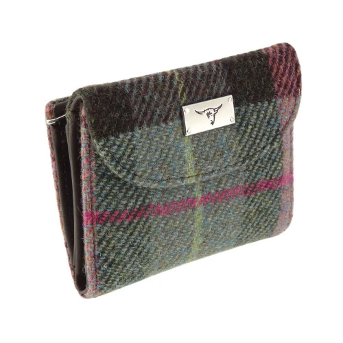 Women's Harris Tweed 'Jura' Short Wallet with Card Section - Image 21
