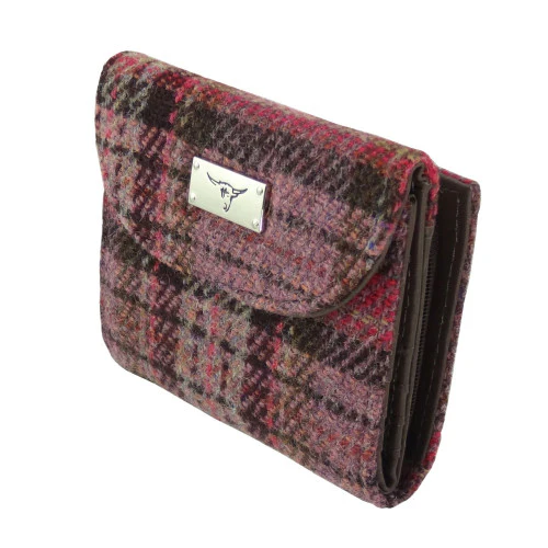 Women's Harris Tweed 'Jura' Short Wallet with Card Section - Image 25